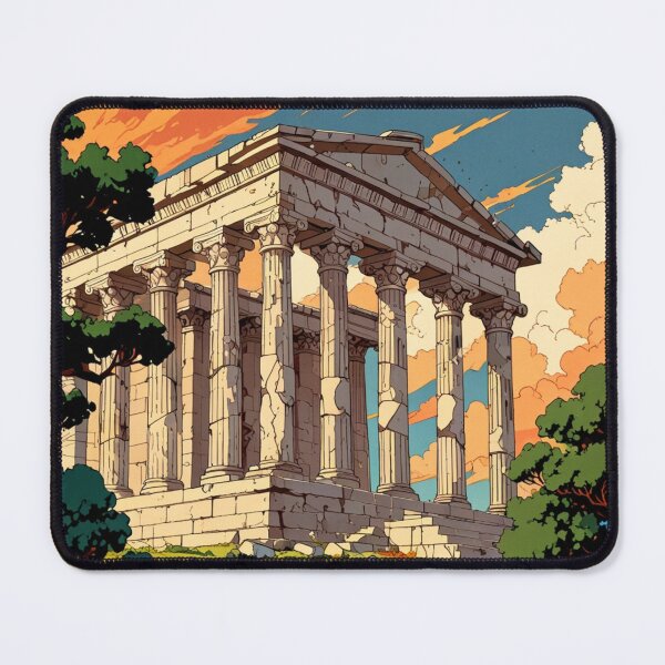 Item preview, The Ruined Greek Temple designed and sold by BespokeBrushes.