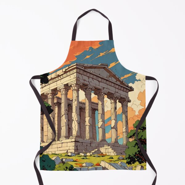 Item preview, The Ruined Greek Temple designed and sold by BespokeBrushes.