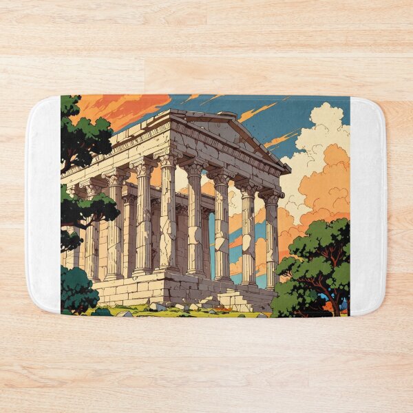 Item preview, The Ruined Greek Temple designed and sold by BespokeBrushes.