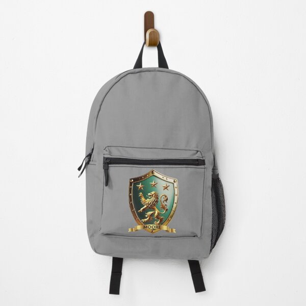 Item preview, Moore Coat of Arms – Gold Lion & Stars with Name Banner designed and sold by Highlandkings.