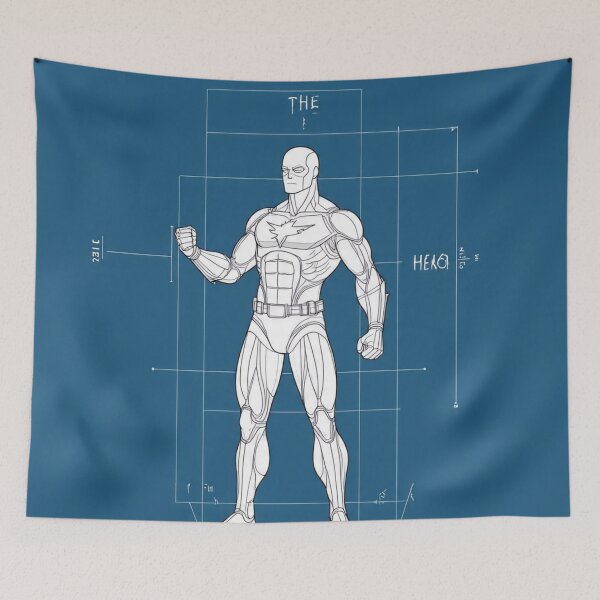 Item preview, THE HERO IS FIGHTING FIT designed and sold by andalaimaging.