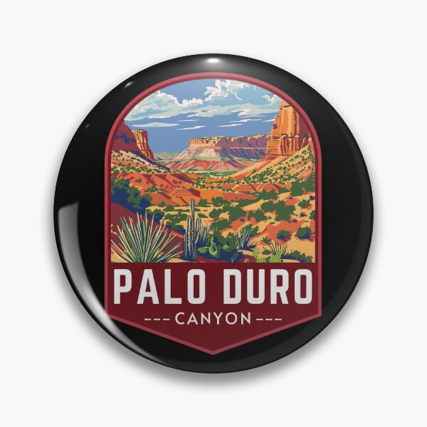 Item preview, Palo Duro Canyon State Park in Texas, USA Vintage Travel Art Badge designed and sold by MaateoDesign.
