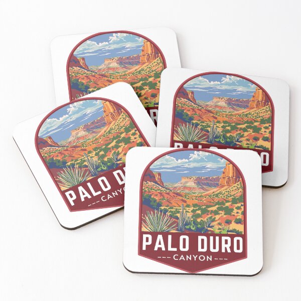 Item preview, Palo Duro Canyon State Park in Texas, USA Vintage Travel Art Badge designed and sold by MaateoDesign.