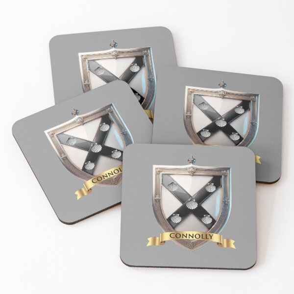 Item preview, Connolly Coat of Arms – Saltire Crest with Banner designed and sold by Highlandkings.