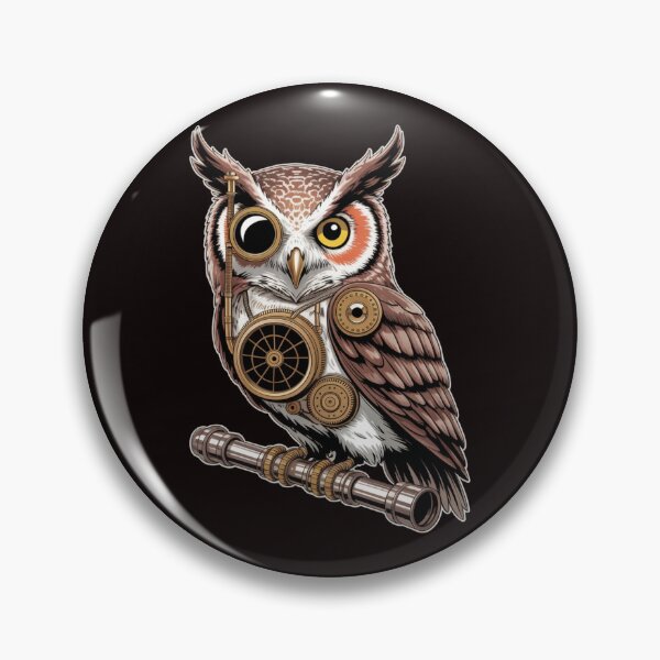 Item preview, Steampunk Mechanical Owl T-Shirt | Vintage Clockwork Bird Art designed and sold by KostekShop.