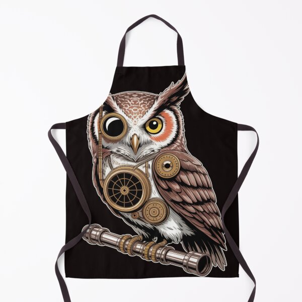 Item preview, Steampunk Mechanical Owl T-Shirt | Vintage Clockwork Bird Art designed and sold by KostekShop.