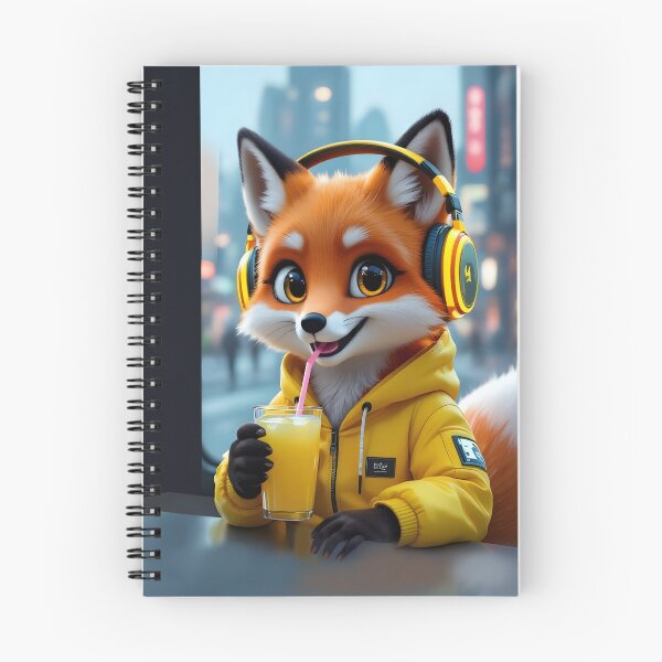 Item preview, Cyber Lemon Fox : Techno Red Fox Stickers Design designed and sold by Felia001.