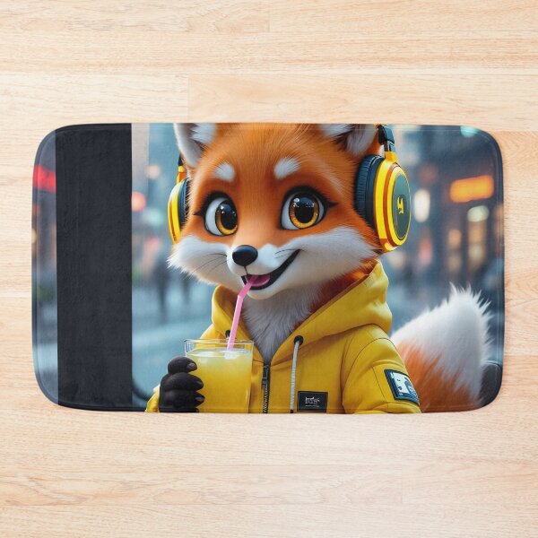 Item preview, Cyber Lemon Fox : Techno Red Fox Stickers Design designed and sold by Felia001.