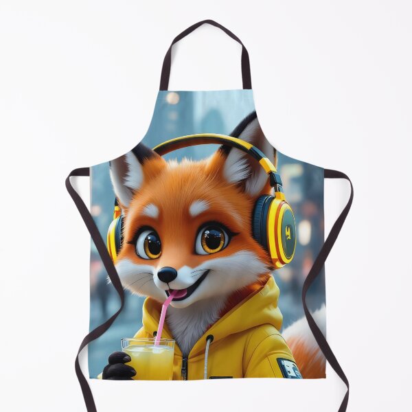 Item preview, Cyber Lemon Fox : Techno Red Fox Stickers Design designed and sold by Felia001.