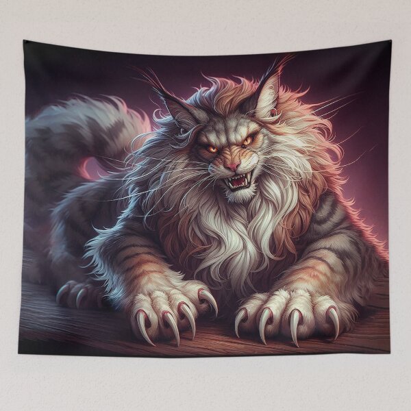 Item preview, Purring Predator with a Dinnertime Invitation designed and sold by nikkolaus.
