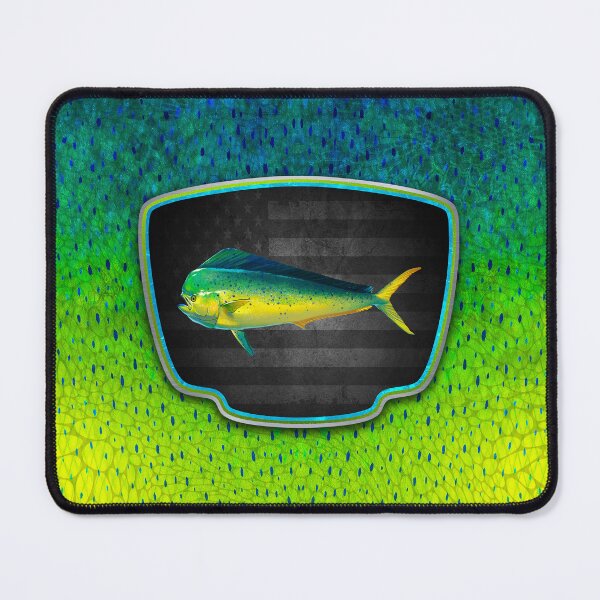 Item preview, Mahi-Mahi American Flag Badge designed and sold by artistwill.