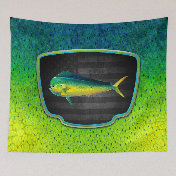 Item preview, Insignia de la bandera estadounidense de Mahi-Mahi designed and sold by artistwill.