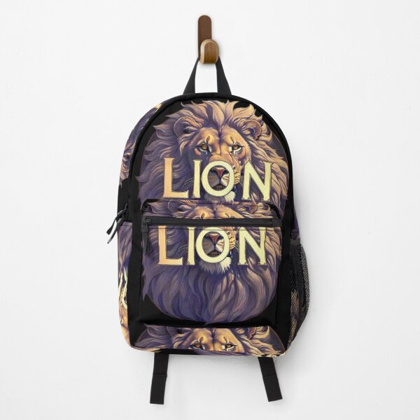 Item preview, Image 3/6 of a fantasy lion with the large phrase "LION!" in the center inside a circle. designed and sold by Giulivo Store Graphic.