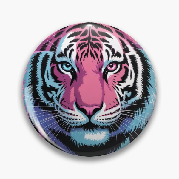 Item preview, Neon Cyber Tiger T-Shirt | Futuristic Cyberpunk Animal Art designed and sold by KostekShop.