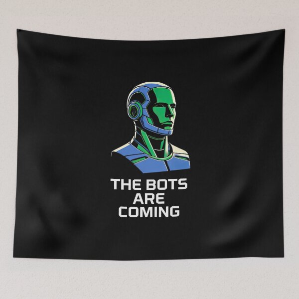 Item preview, Tesla bot designed and sold by TEEJAMBOREE.