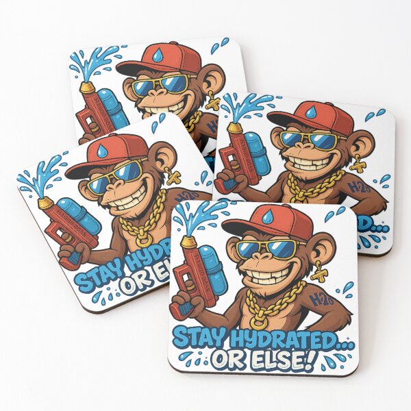 Item preview, Gangster Monkey with Super Soaker Water Gun designed and sold by KurzejsDesign.