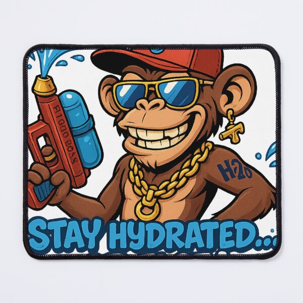 Item preview, Gangster Monkey with Super Soaker Water Gun designed and sold by KurzejsDesign.