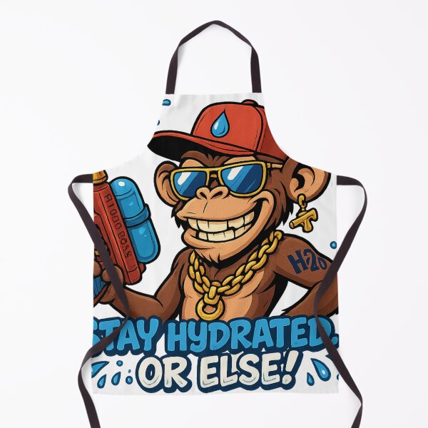 Item preview, Gangster Monkey with Super Soaker Water Gun designed and sold by KurzejsDesign.