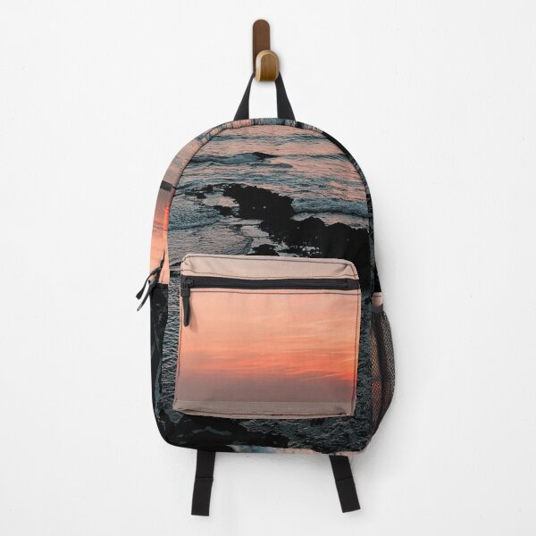 Item preview, Sunset of rocky ocean coast - dark orange designed and sold by Dryft7.