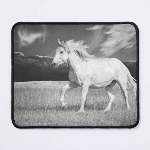 Item preview, Mane and Feet Flying In Black and White designed and sold by Kay Brewer.
