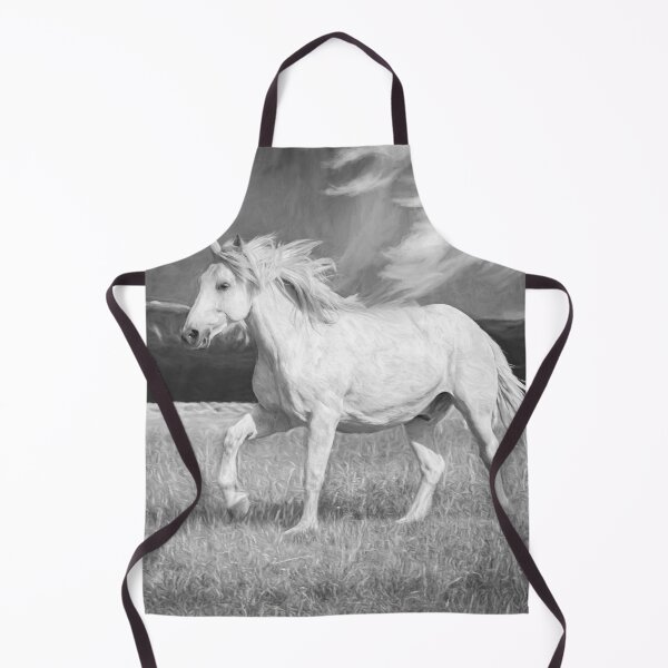 Item preview, Mane and Feet Flying In Black and White designed and sold by Kay Brewer.