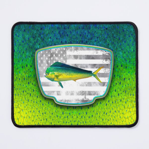 Item preview, Mahi-Mahi American Flag Badge designed and sold by artistwill.