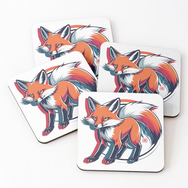 Item preview, Stylized fox in Japanese manga style designed and sold by MadeByAC.
