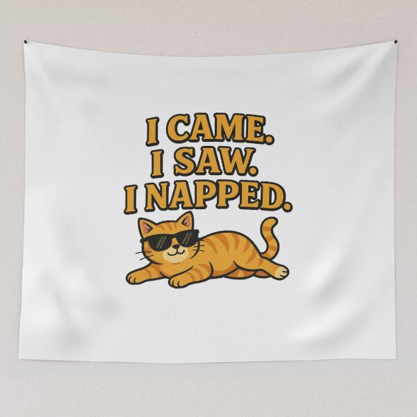 Item preview, Cool Cat Nap Quote – Funny Lazy Sleeping Cat with Sunglasses designed and sold by QuietCuddles.