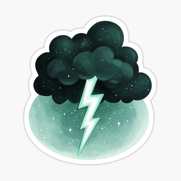 Item preview, Thundercloud Lightning Bolt designed and sold by JellyCode.