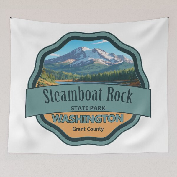 Item preview, Steamboat Rock State Park, Grant County, Washington designed and sold by Wanderful-roads.
