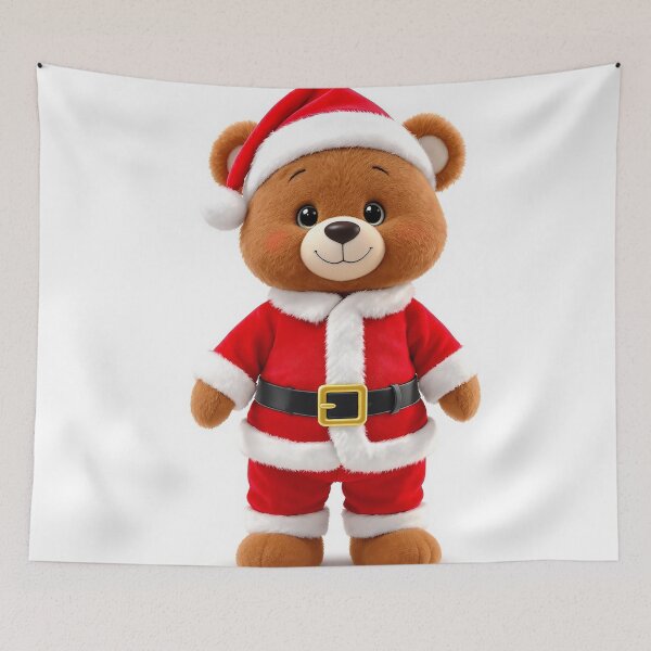Item preview, Teddy Bear Dressed in Festive Christmas Clothing With a Red Santa Hat designed and sold by acceleratorhams.
