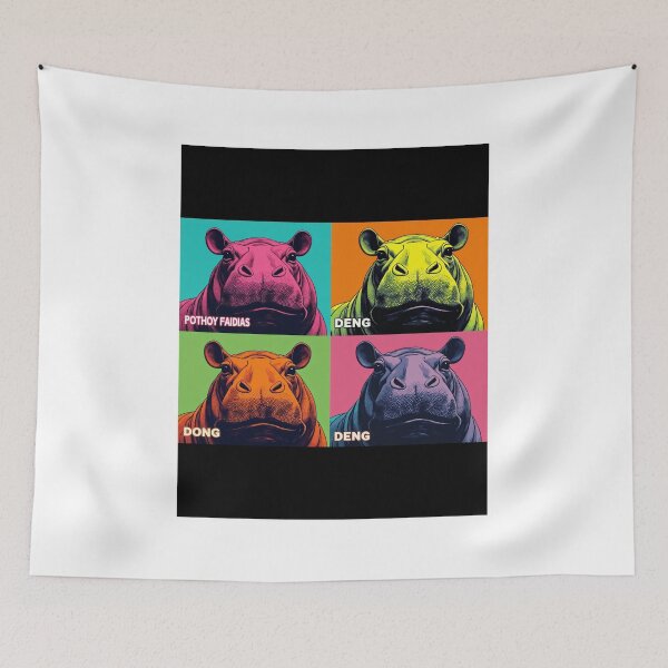 Item preview, Moo Deng Pop Art Warhol Style Portrait designed and sold by amazingman60.