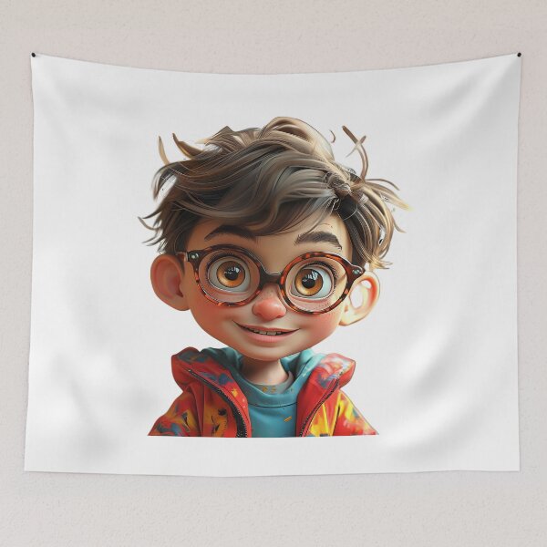 Item preview, Playful Cartoon Boy with Big Smile designed and sold by Pixelzo.
