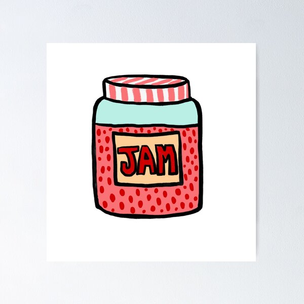 Item preview, Strawberry jam. Jam jar. designed and sold by RosiesGallery.