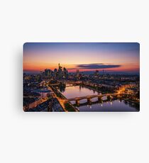 Frankfurt Skyline- Sunset Time Canvas Print