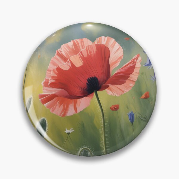 Item preview, Majestic poppy,oil paint. designed and sold by elegantpaterns.