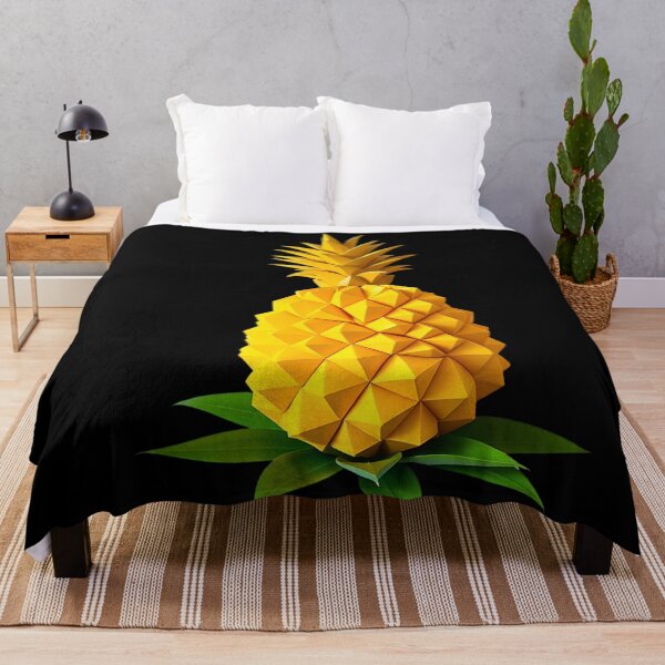 Item preview, Geometric Golden Pineapple - Luxury Tropical Fruit Art designed and sold by AbdS07.