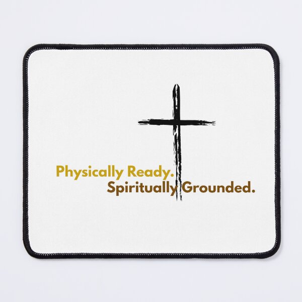 Item preview, Physically Ready. Spiritually Grounded. – Faith + Fitness Lifestyle Graphic designed and sold by GuidedFaithCo.