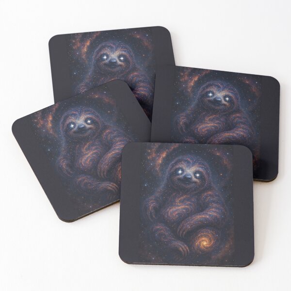 Item preview, Cosmic Sloth: Starry Eyed Galactic Creature with Swirling Nebulae designed and sold by Owcomm.