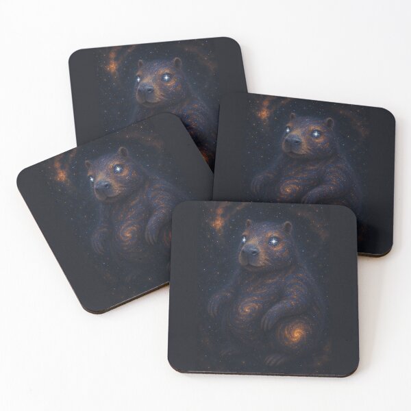 Item preview, Cosmic Beaver: Starry Eyed Celestial Rodent with Galactic Swirls designed and sold by Owcomm.