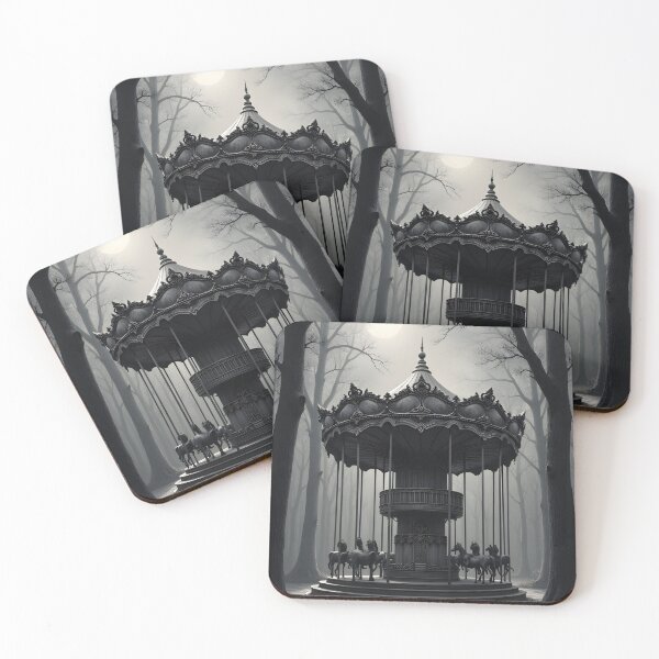 Item preview, Eerie Carousel in the Moonlit Forest designed and sold by oanaunciuleanu.