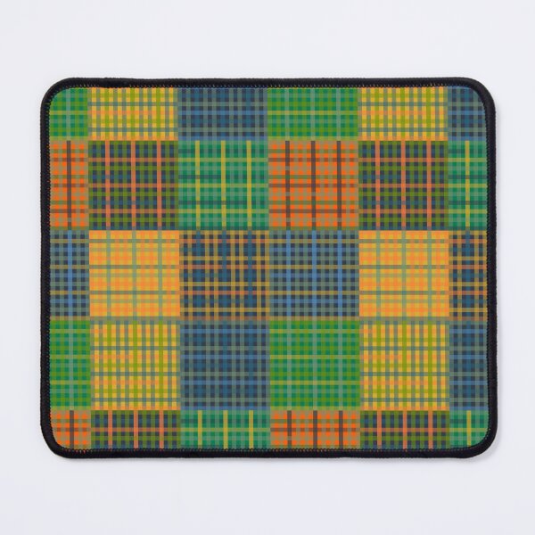 Item preview, Gingham Patchwork Checkered Plaid Pattern Green Blue Orange 2 designed and sold by kierkegaard.