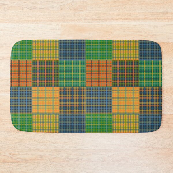 Item preview, Gingham Patchwork Checkered Plaid Pattern Green Blue Orange 2 designed and sold by kierkegaard.