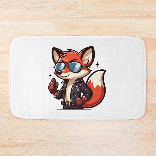 Item preview, Cool Cartoon Fox in Leather Jacket and Sunglasses – Stylish Animal Character designed and sold by Confuzz1ed.