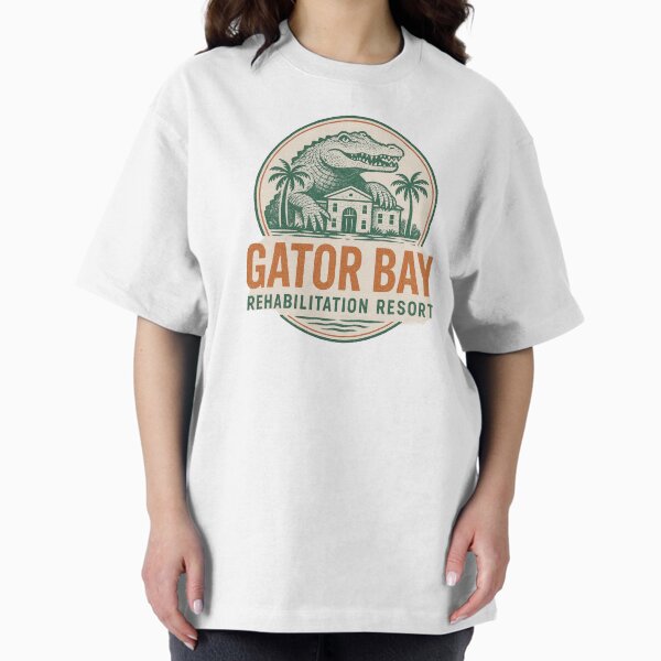 Item preview, “Gator Bay Rehabilitation Resort – Tropical Swamp Retreat Logo” designed and sold by Rude Monkey Imaginations.