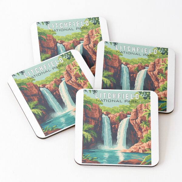 Item preview, Litchfield National Park in Australia, Vintage Art Travel Landscape designed and sold by MaateoDesign.