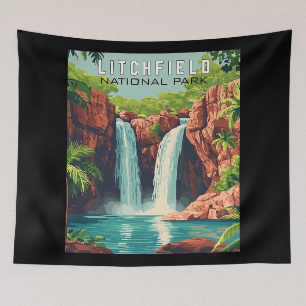 Item preview, Litchfield National Park in Australia, Vintage Art Travel Landscape designed and sold by MaateoDesign.