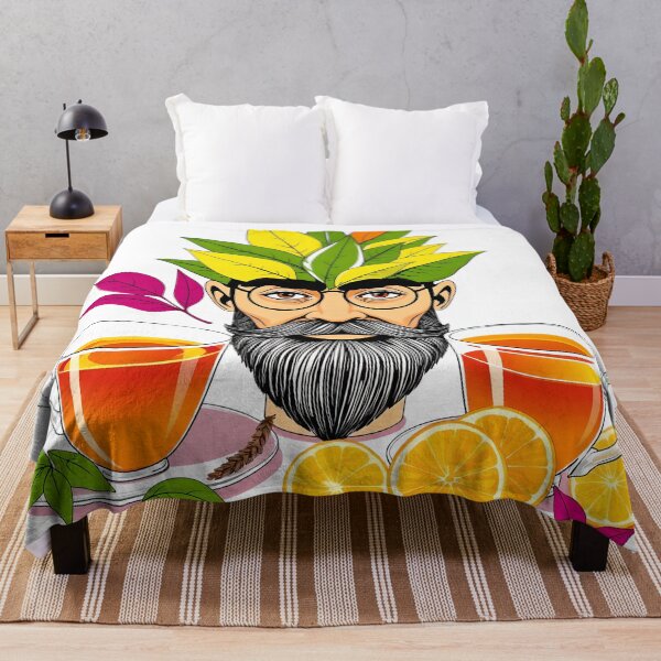Item preview, Tea Master Portrait - Zen Meditation Leaf Crown Wisdom Art designed and sold by AbdS07.