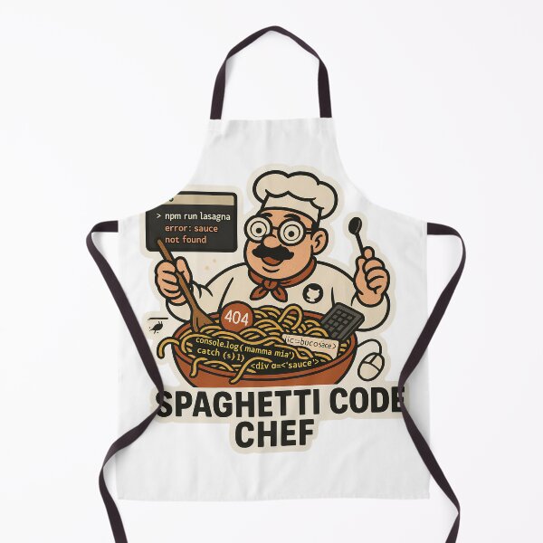 Item preview, Spaghetti Code Chef designed and sold by SoftwareStickers.