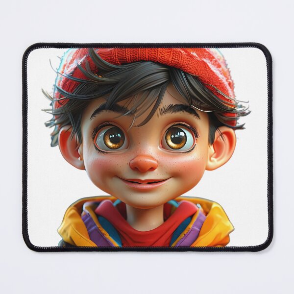 Item preview, Playful Cartoon Boy with Big Smile designed and sold by Pixelzo.
